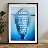 Poster da parete con effetto EXTRA - Iceberg del successo | misure diverse