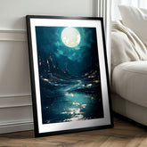 Poster da parete con effetto EXTRA - Onde lunari | misure diverse