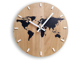 Orologio da parete in legno Map Black