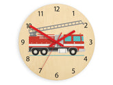 Orologio da parete per bambini Camion dei pompieri