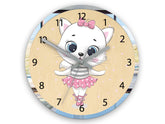 Orologio da parete per bambini Cat Ballerina