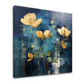 Eleganza senza tempo su tela Paesaggio dorato nei toni del blu | dimensioni diverse