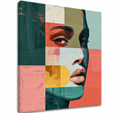 Un'immagine elegante della visione del mondo da parte di una donna