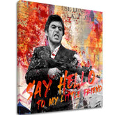 Scarface dipinto su tela Saluta il mio piccolo amico | dimensioni diverse