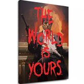 Scarface dipinto su tela Il mondo è tuo | dimensioni diverse