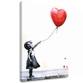 Immagine HEART BALLOON GIRL | Tela italiana | dimensioni diverse