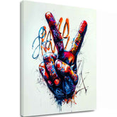Immagine PEACE HAND | Tela italiana - immagine 2
