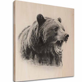 Pittura su legno Björn - Guardiano delle foreste scandinave