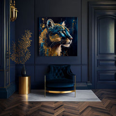 Pittura decorativa su tela - PREMIUM ART - Silent Puma's Gaze - obrázok 2