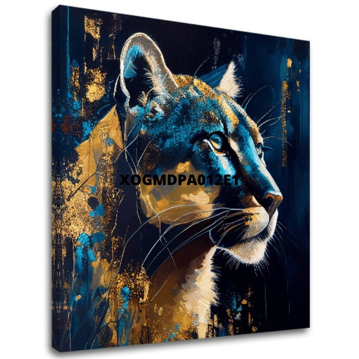 Pittura decorativa su tela - PREMIUM ART - Silent Puma's Gaze - immagine principale
