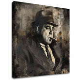 Immagine AL CAPONE - Fumo e potere | 100% originale dipinto ad acrilico