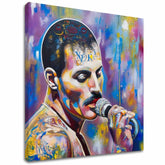 Immagine FREDDIE MERCURY - Leggenda sotto i riflettori | 100% originale dipinto ad acrilico