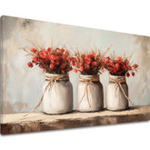 Bellezza rustica in porcellana | 100% originale dipinto ad acrilico