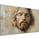 Gesù Cristo in preghiera | Dipinto con acrilico e foglia d'oro