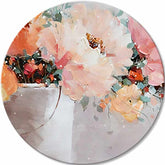 Quadro dipinto rotondo Desiderio di bellezza | dimensioni diverse