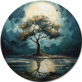 Quadri rotondi con acrilico Riflessi della natura | dimensioni diverse