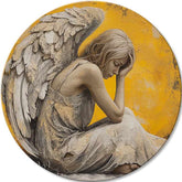 Quadri rotondi con acrilico Ali di pace | dimensioni diverse