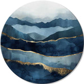 Quadri rotondi con acrilico Oceani astratti | dimensioni diverse