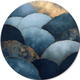 Quadri rotondi con acrilico Montagna d'oro | dimensioni diverse