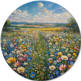 Quadri rotondi con acrilico Il profumo dei fiori