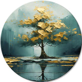 Quadri rotondi con acrilico La storia del lago perduto | dimensioni diverse