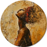 Quadri rotondi con acrilico Mattina appassionata