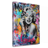 Immagine GRAFFITI MONROE su tela | Dettagli in acrilico