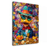 Immagine DAPPER DUCK su tela | Dettagli in acrilico