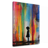 Immagine RAINBOW SILHOUETTE su tela | Dettagli in acrilico