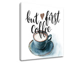 Arte da parete con testo Ma prima il caffè