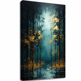 Decorazione da parete moderna Fantasia di foglie d'oro - PREMIUM ART - immagine 2
