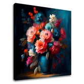 Decorazione di design su tela Fioritura nei colori dell'amore - immagine 2