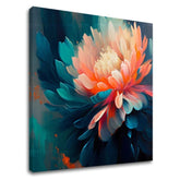 Decorazione di design su tela Impronte di fiori colorati - immagine 2