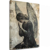 Dipinti di angeli Preghiera silenziosa | rifinito a mano dall'artista - immagine 2