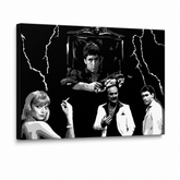 Dipinto a mano POP Art AL PACINO 1 pezzo al15 – Visualizzazione 3D del quadro dipinto a mano su sfondo bianco. Colori dominanti: nero, bianco, grigio.