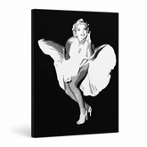 Dipinto a mano POP Art Marilyn Monroe 1 pezzo mon6 – Visualizzazione 3D del quadro dipinto a mano su sfondo bianco. Colori dominanti: nero, bianco, grigio.