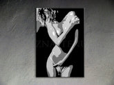 Dipinto a mano POP ART NUDE WOMAN