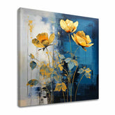 Eleganza senza tempo su tela Fiori dorati in un design moderno - immagine 2