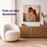 Quadro fotografico quadrato su tela – stampa personalizzata dalla tua foto