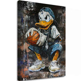 Immagine LEBRON DUCK su tela | rifinito a mano dall'artista - immagine 2