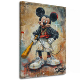 Immagine STREET MICKEY su tela | rifinito a mano dall'artista - immagine 2