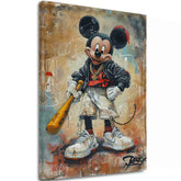 Immagine STREET MICKEY su tela | rifinito a mano dall'artista - immagine 2