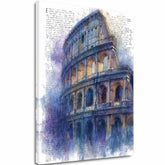 L'immagine su tela Colosseo in blu - Roma sul muro - immagine 2
