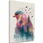 L'immagine su tela Gufo della foresta - Decorazione mistica - immagine 2
