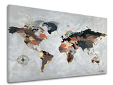 L'immagine su tela MAPPA DEL MONDO 1 parte - immagine 6