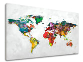 L'immagine su tela MAPPA DEL MONDO 1 parte - immagine 6