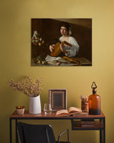 L'immagine su tela Michelangelo Caravaggio - Lutnista