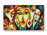 Quadro murale dipinto a mano DONNA 1 pezzo