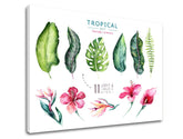 Arte murale con testo Fenicottero set tropicale - immagine 3