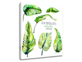 Arte da parete con testo Palm tropical leaves - immagine 3